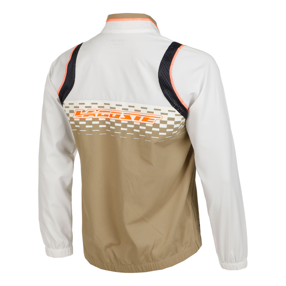 Мужские теннисные Костюмы Lacoste Tracksuit Men - White, Beige