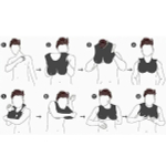 Накладная искусственная грудь топ под горло размер C