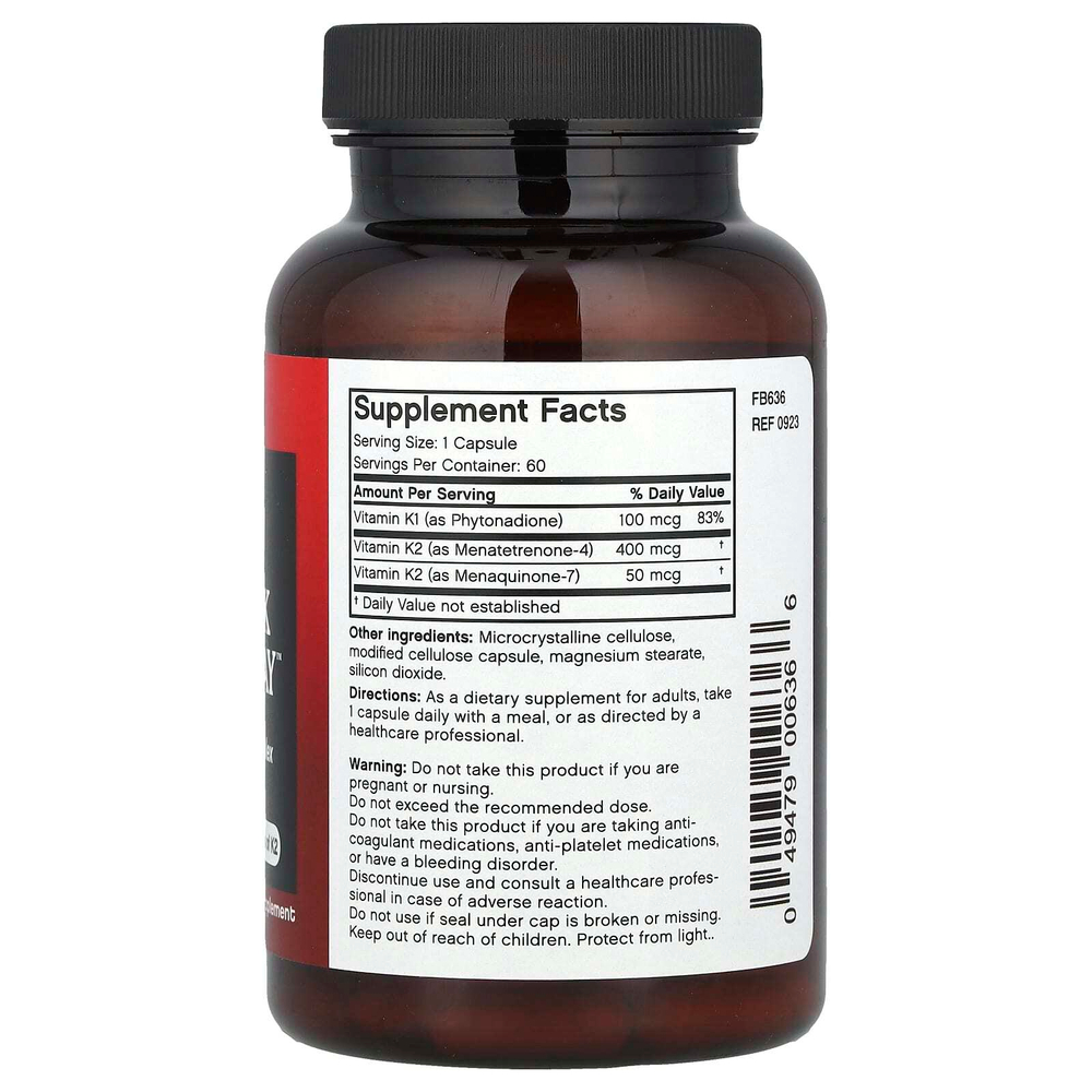 Futurebiotics, Витамин K Triple Play ™, 60 капсул