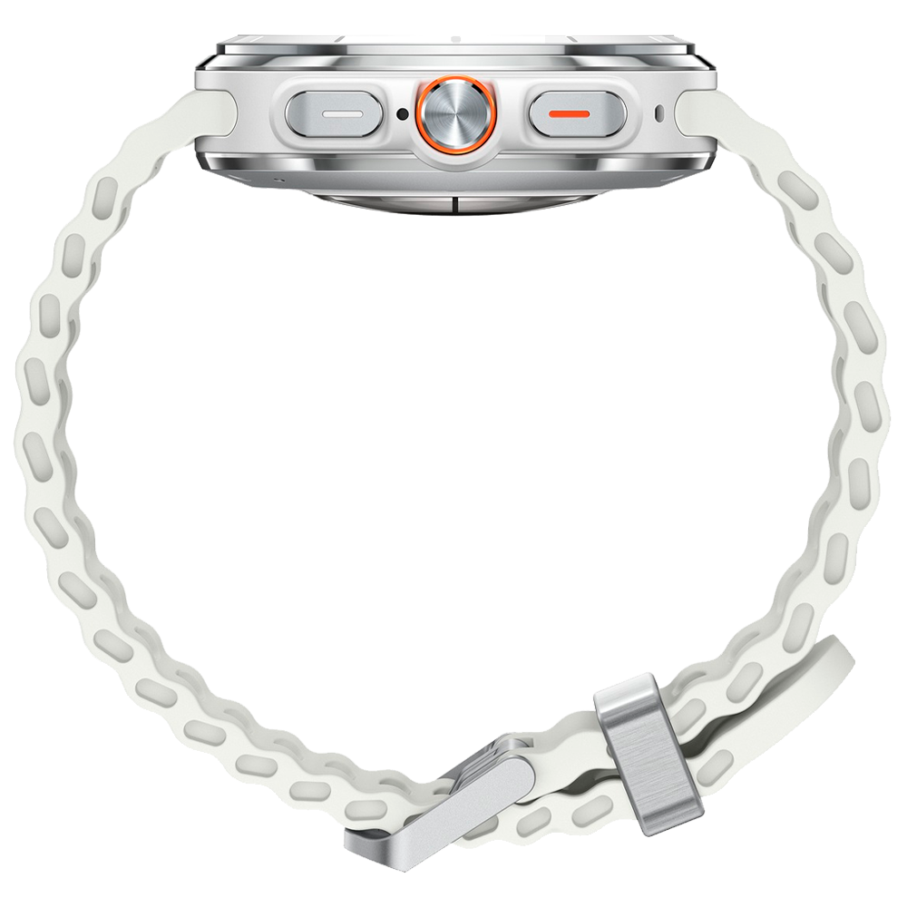 Умные часы Samsung Galaxy Watch Ultra (2025) 47mm LTE, ремешок Marine, Titanium White (Белый титан) SM-L705