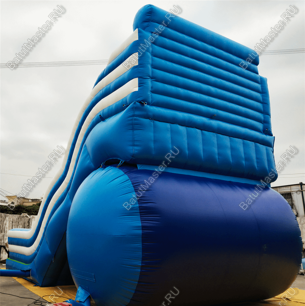 Большой надувной батут-горка "Волна - 2" 10*5*8 м