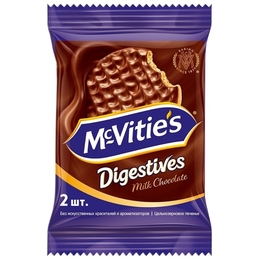 Печенье Digestives молочный шоколад 33,3 гр