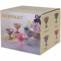 Lenardi 110415 Фруктовница на ножке 20 см БАВАРИЯ карамель в под.уп.(х8)Керамика