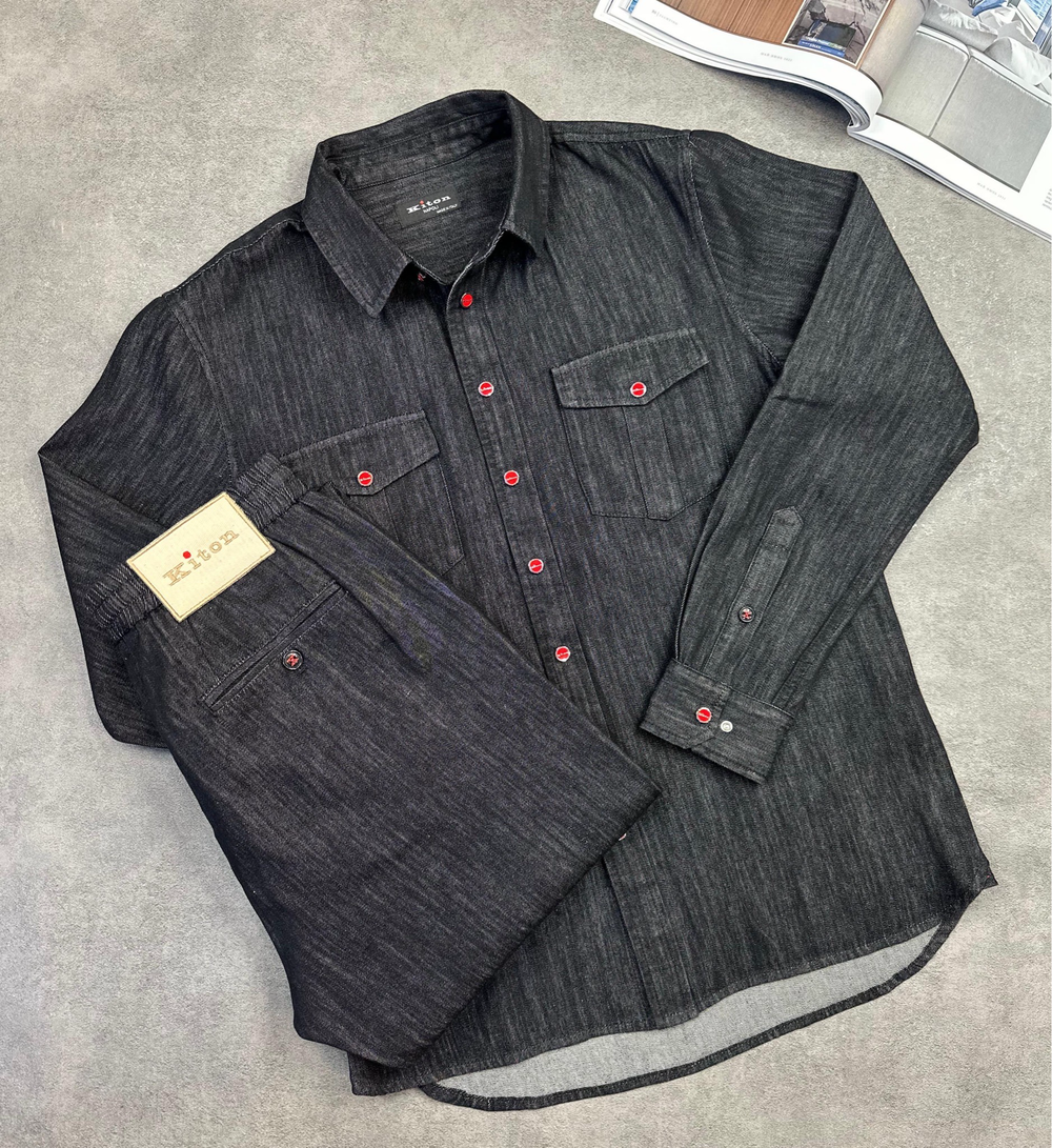 Джинсовый костюм Kiton