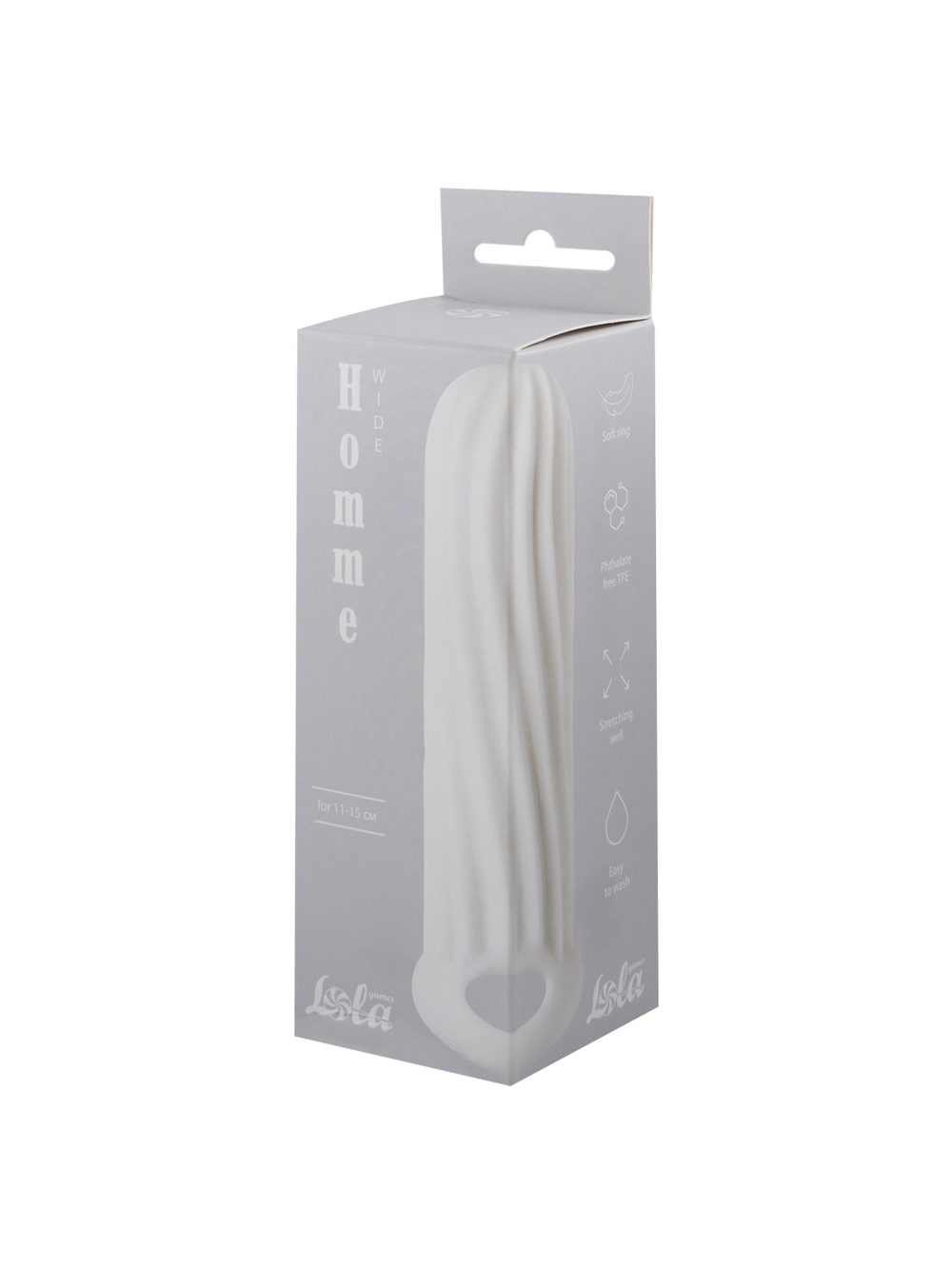 Фаллоудлинитель Homme Wide White для 11-15 см 7007-01lola