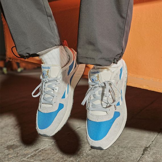 reebok Беговые кроссовки Низкие Серо-голубые Унисекс