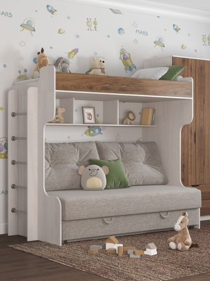 анкор белый / дуб аризона / рогожка Savana Latte