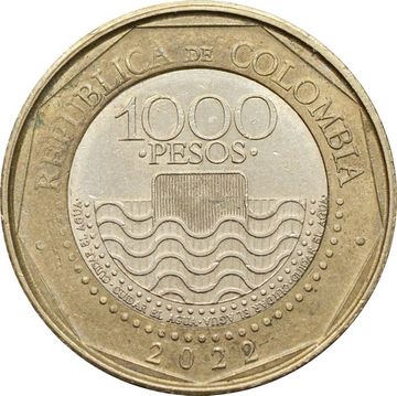 1 000 песо 2022 Колумбия
