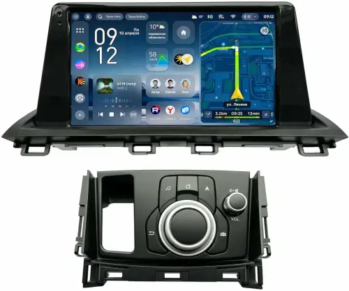 Магнитола для Mazda CX-4 2016-2024 (ШГУ монохром) - Teyes CC4-PRO монитор 9.5" 2K QLED на Android 13, Быстрейшая, Snapdragon 778G, ИИ, CarPlay, DSP, 4G SIM-слот