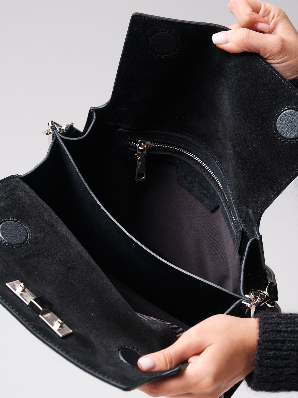 Замшевая сумка Rachel DBR 31361 черный