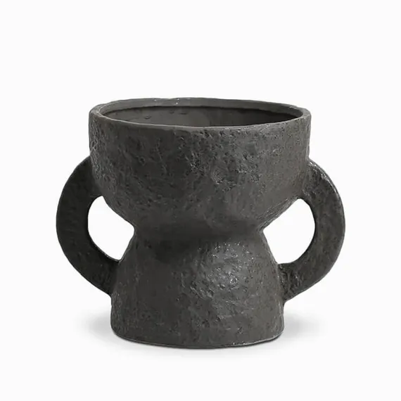 Ваза Amphora высота 20 см, черная