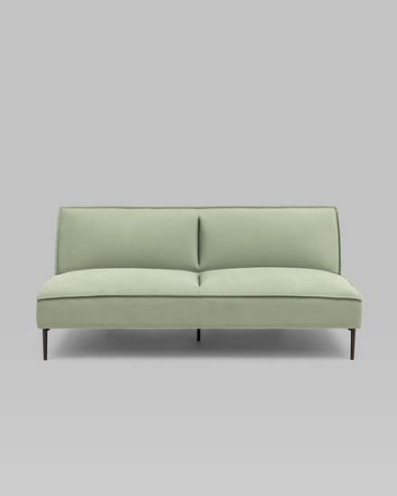 Диван прямой Кассель велюр светло-салатовый