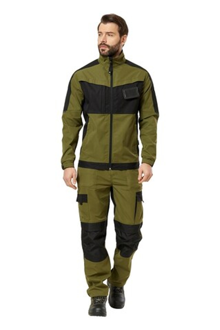 Куртка "Форест" хаки/черный