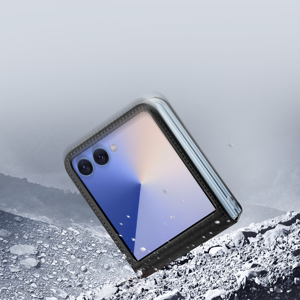 Чехол черного цвета из искусственной кожи от Dux Ducis для Samsung Galaxy Flip 7, серия Bril Series Case