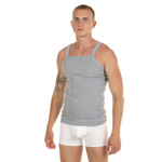 Мужская майка на узких бретелях (Размер: XXL) (Цвет: серый)