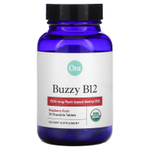 Ora, Buzzy B12, малина, 1500 мкг, 30 жевательных таблеток