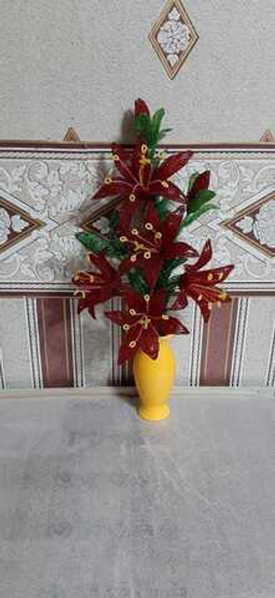 Лилии из бисера 50см