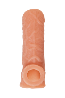 Насадка реалистичная KOKOS NUDE SLEEVE с дополнительной стимуляцией, TPE, телесная, 15.6 см
