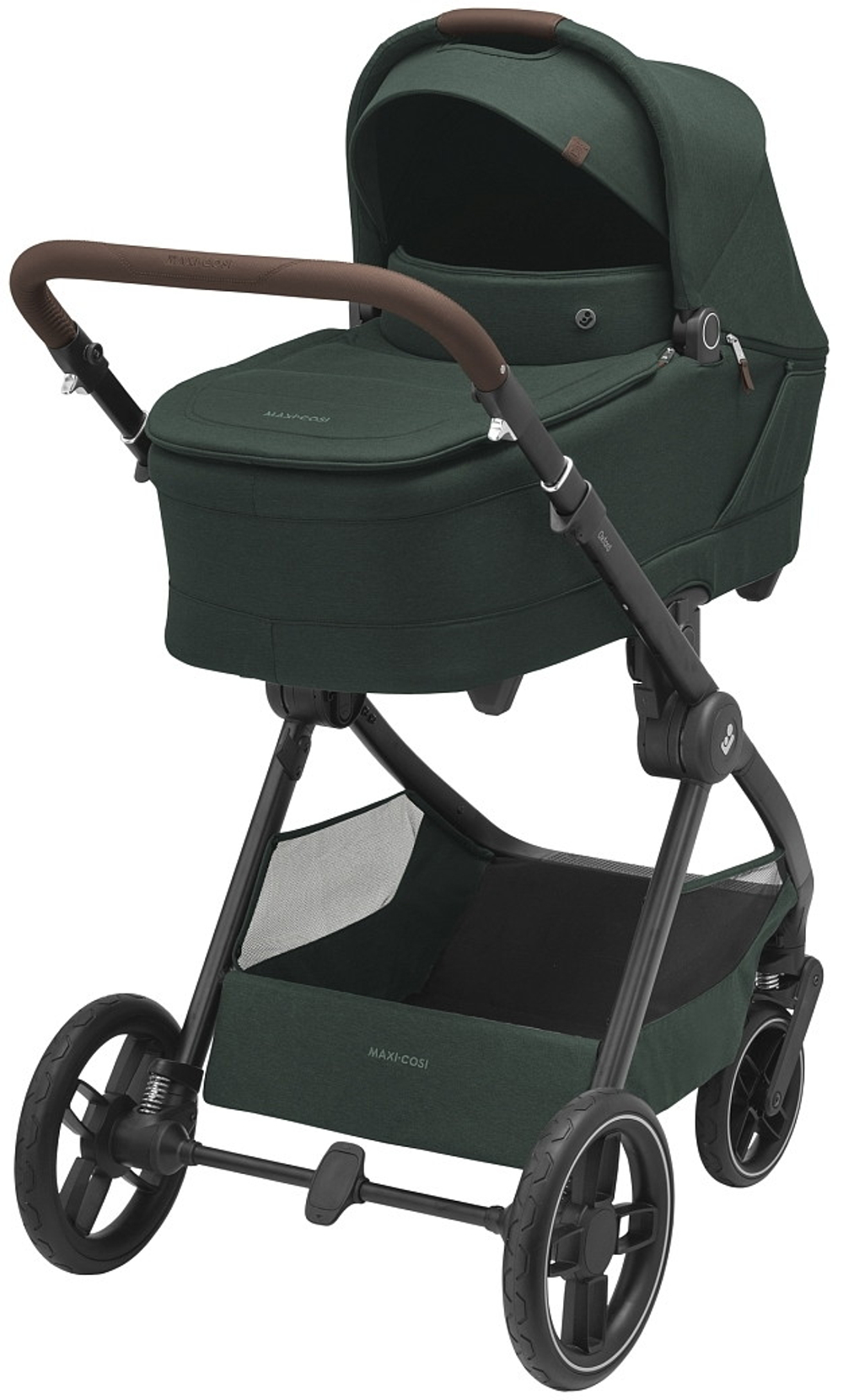 Коляска детская Maxi-Cosi Oxford Plus 3 в 1 с автокреслом CabrioFix Essential graphite 1978403110 Twillic Green/Зеленый