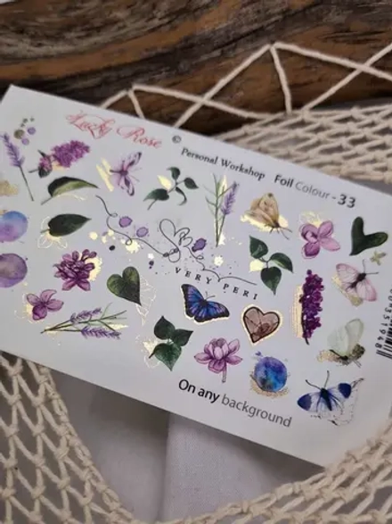 Lucky Rose Слайдеры наклейки для ногтей Foil 33