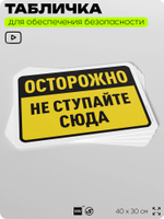 Табличка для обеспечения безопасности "Осторожно, тут делать нечего", для офиса, по охране труда для предприятия, организаций, 40х30 см, Silver Plane x Айдентика Технолоджи