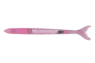 Ручка шариковая, русалка, вода, Блестки, 1мм, 4цвета микс