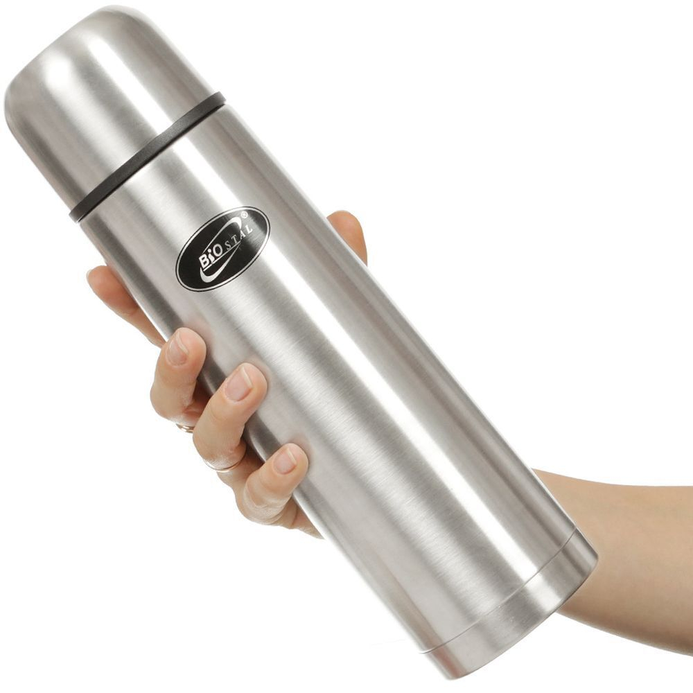 Термос нержавеющая сталь, 1 л, узкая горловина, Biostal, колба нержавеющая сталь, NВ-1000
