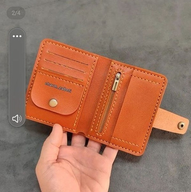 Выкройка кожаный кошелёк с отделение под мелочь и банковские карты