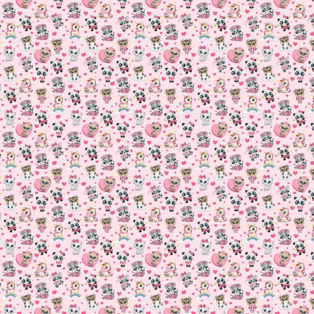 Ткань постельно-плательная Prival Перкаль-13175, 140г/м2, цвет розовый, 1.5х5м