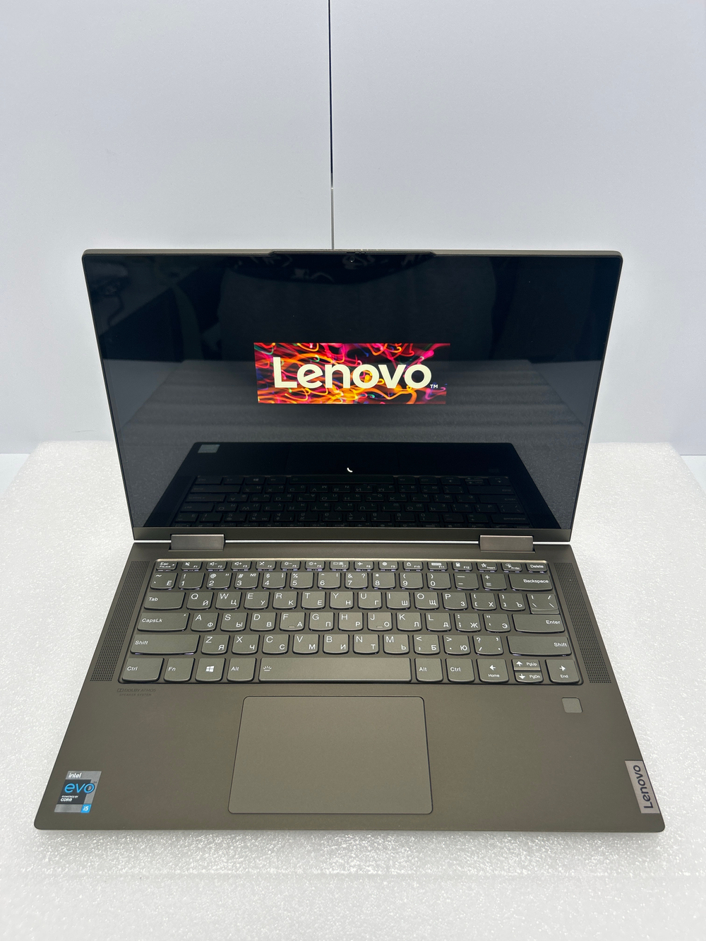 Ноутбук Lenovo Yoga 7 14ITL5 (82BH00ABRU)/14"/Intel Core i5 1135G7/RAM 8GB/SSD 512GB/Intel Iris Xe Graphics/1920*1080/IPS/Windows 11/Подсветка кл-ры: LED/Зеленый мох. Состояние: B1