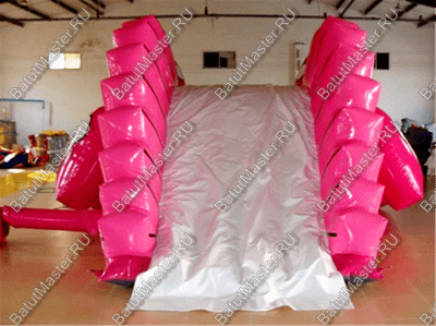 Надувная горка "Розовый динозаврик" 6.5*4*3 м