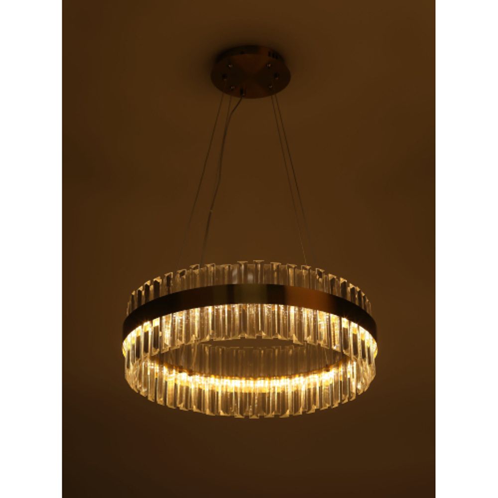 Люстра Rivoli Gwinnett 6193-201 подвесная светодиодная LED 3000-6300К 112 Вт с пультом | Хрусталь