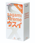 Ультратонкие презервативы Sagami Xtreme Superthin - 15 шт. (Цвет: прозрачный)