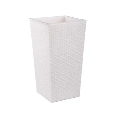 Кашпо напол. Ротанг со вставкой (285х515мм) (белый) (комплект 5 шт)