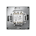 ARTGALLERY 2-клавишный ВЫКЛЮЧАТЕЛЬ ДЛЯ ЖАЛЮЗИ, 2х сх.4, 10А, механизм, быстрозажим. клем., БАЗАЛЬТ