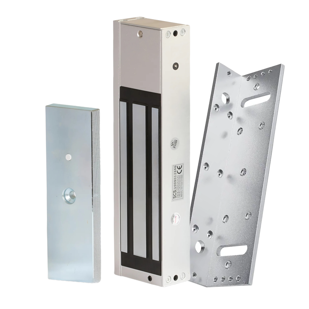 Электромагнитный замок на 500 кг с уголком и планкой