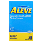 Aleve, обезболивающее и жаростойкое средство, 90 капсул