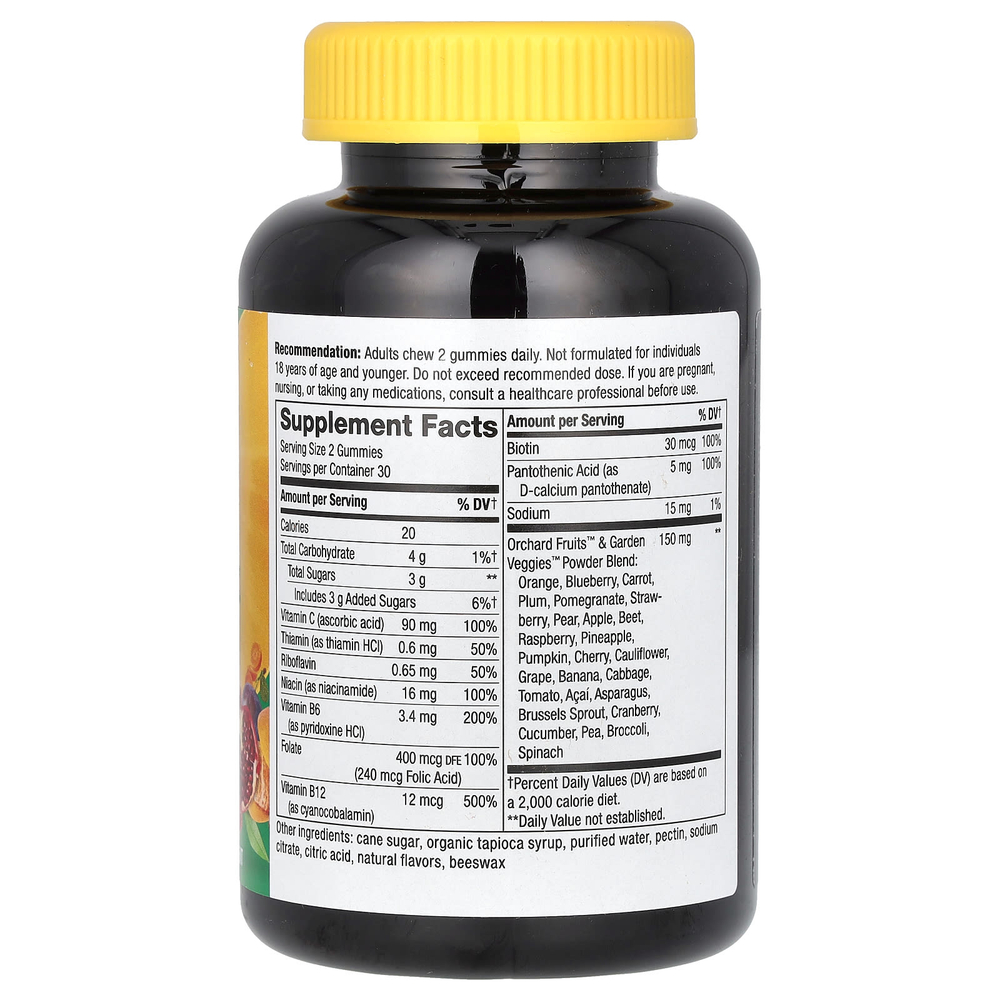 Nature's Way, Alive!, комплекс витаминов группы B, со вкусом манго, 60 жевательных таблеток