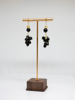 Серьги из чёрного агата