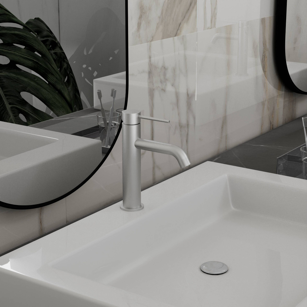 Смеситель для раковины Vincea City VBF-2C1BN однорычажный, сатин