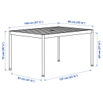 Обеденный стол и стулья - IKEA SEGERÖN/SEGERON, 147см, белый, СЕГЕРОН ИКЕА