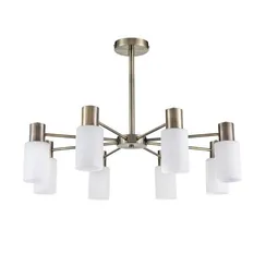 8100/8C COMFI LN25 74 бронза/белый металл/стекло Люстра потолочная Е14 8*40W 220V MAVE