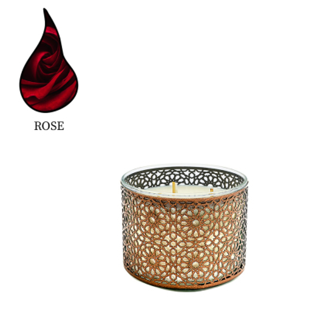 Аромасвеча Nour Bougie Mosaica Rose бронза 1750 г