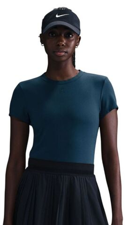 Женская теннисная футболка Nike Court Advantage Dri-Fit Short-Sleeve Tennis - Blue