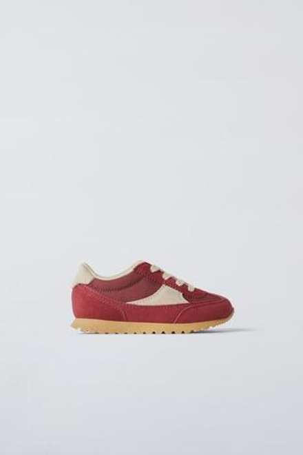 ZARA КРОССОВКИ SOFT, КРАСНЫЙ