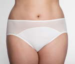 Трусики-слипы из микрофибры и полупрозрачной сетки (Размер: 6X) (Цвет: черный)