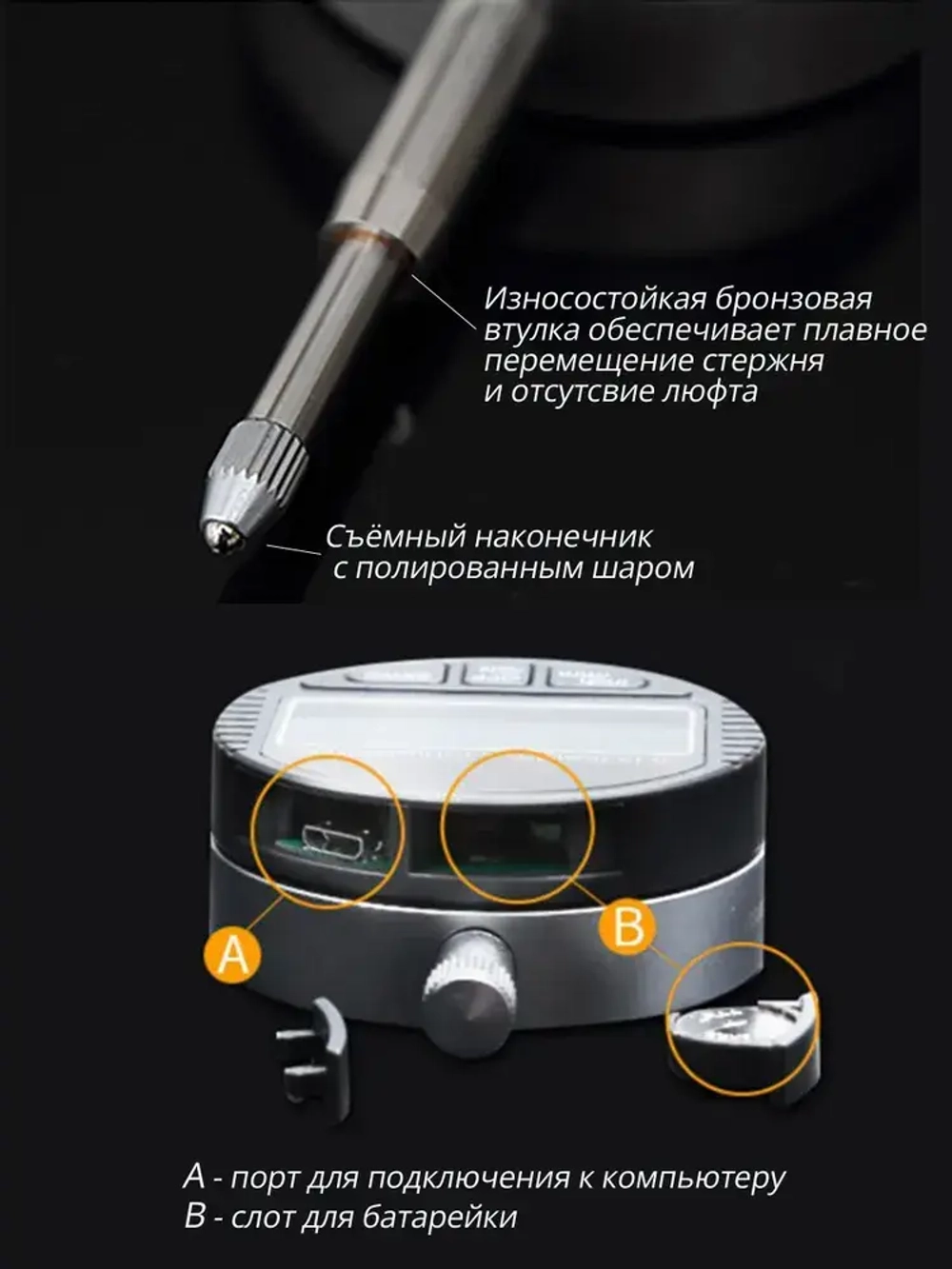 Индикатор электронный часового типа промышленный SYNTEK
