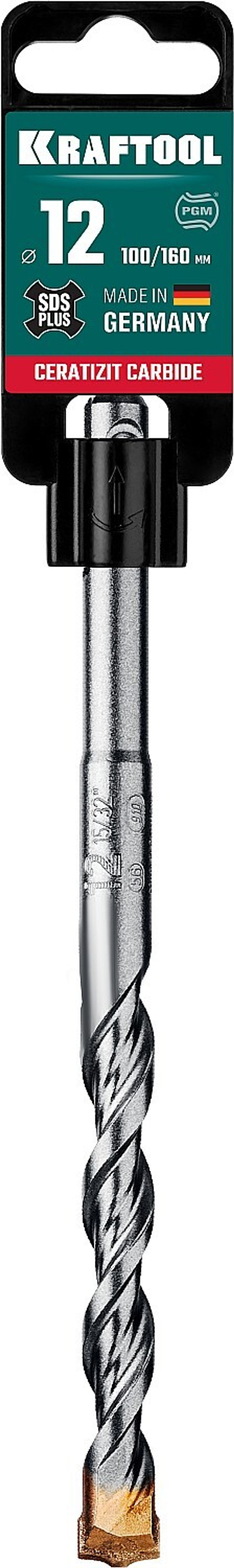 KRAFTOOL Cerazit Carbide, 12 х 160 мм, SDS-plus бур (29320-160-12)