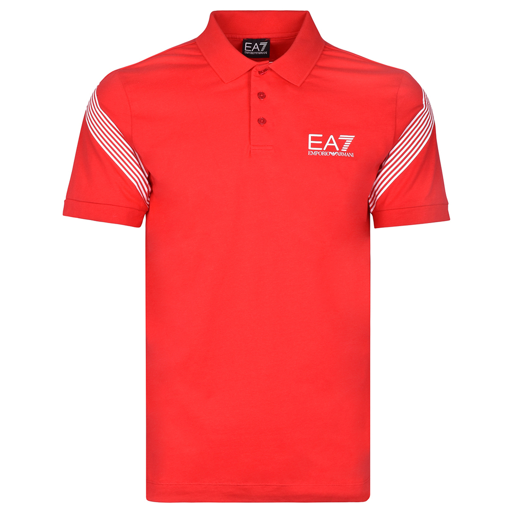 Мужское теннисное поло EA7 Man Jersey Polo Shirt - racing red