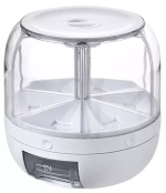 Диспенсер для круп и сыпучих продуктов, вращающийся, с дозатором, 6 литров